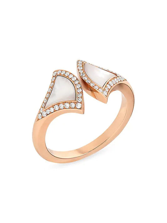 [Edler Schmuck] OFFENER RING MIT DREAM MOP DIAMANT