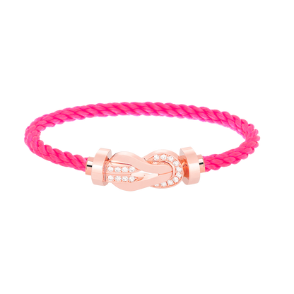 [Edler Schmuck]CHANCE GROSSES 8-FACH-ARMBAND MIT HALBDIAMANTEN UND SCHNALLE ROSÉGOLD