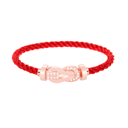 [Edler Schmuck]CHANCE GROSSES 8-FACH-ARMBAND MIT HALBDIAMANTEN UND SCHNALLE ROSÉGOLD