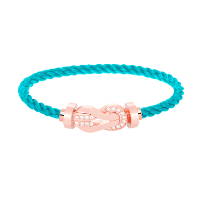 [Edler Schmuck]CHANCE GROSSES 8-FACH-ARMBAND MIT HALBDIAMANTEN UND SCHNALLE ROSÉGOLD