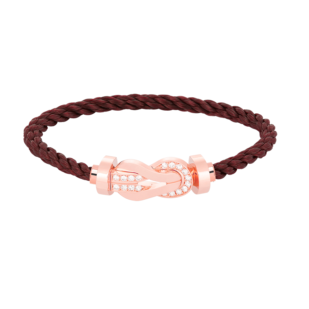 [Edler Schmuck]CHANCE GROSSES 8-FACH-ARMBAND MIT HALBDIAMANTEN UND SCHNALLE ROSÉGOLD