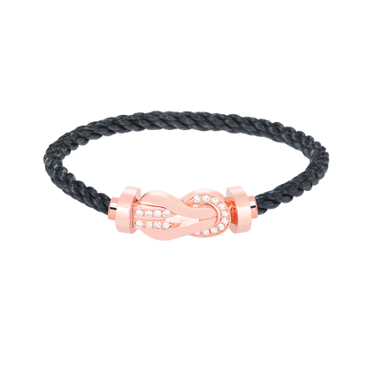 [Edler Schmuck]CHANCE GROSSES 8-FACH-ARMBAND MIT HALBDIAMANTEN UND SCHNALLE ROSÉGOLD