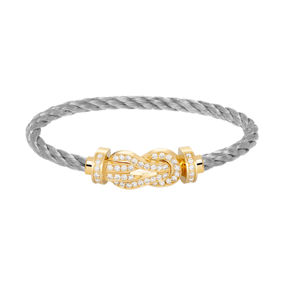 [Edler Schmuck] CHANCE GROSSES 8-FACH-ARMBAND MIT VOLLDIAMEN UND SCHNALLE GOLD