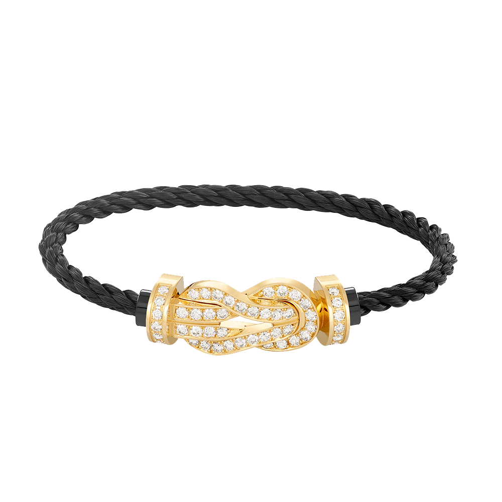 [Noble Jewelry]CHANCE LARGE 8 FIGURE BUCKLE FULLDIAMOND BRACELET GOLD