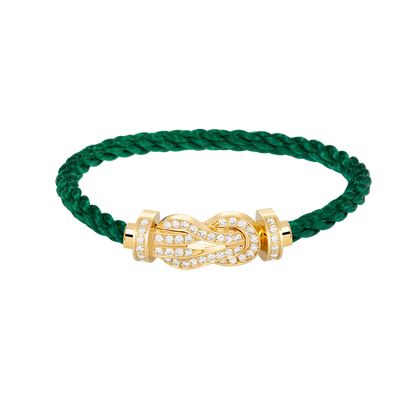 [Edler Schmuck] CHANCE GROSSES 8-FACH-ARMBAND MIT VOLLDIAMEN UND SCHNALLE GOLD