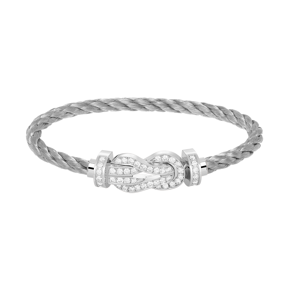 [Edler Schmuck] CHANCE GROSSES 8-FACH-ARMBAND MIT VOLLEN DIAMANTEN, SILBER