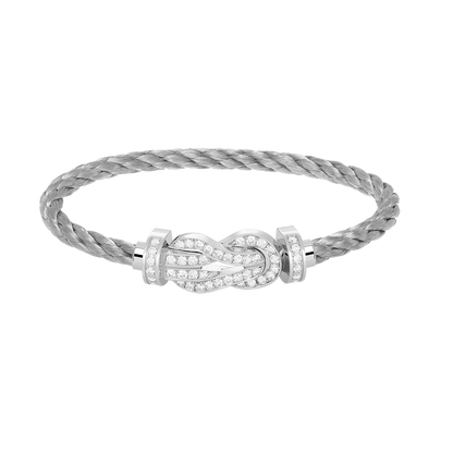 [Edler Schmuck] CHANCE GROSSES 8-FACH-ARMBAND MIT VOLLEN DIAMANTEN, SILBER