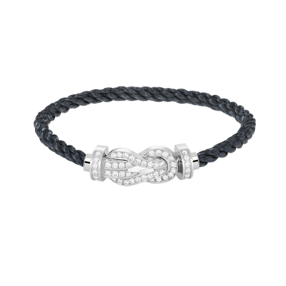 [Edler Schmuck] CHANCE GROSSES 8-FACH-ARMBAND MIT VOLLEN DIAMANTEN, SILBER