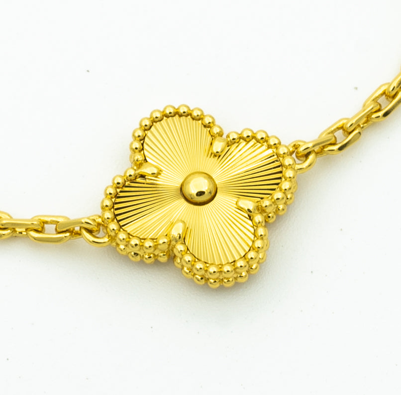 [Noble Jewelry]CLOVER BRACELET 5 MOTIFS GOLD DIAMOND