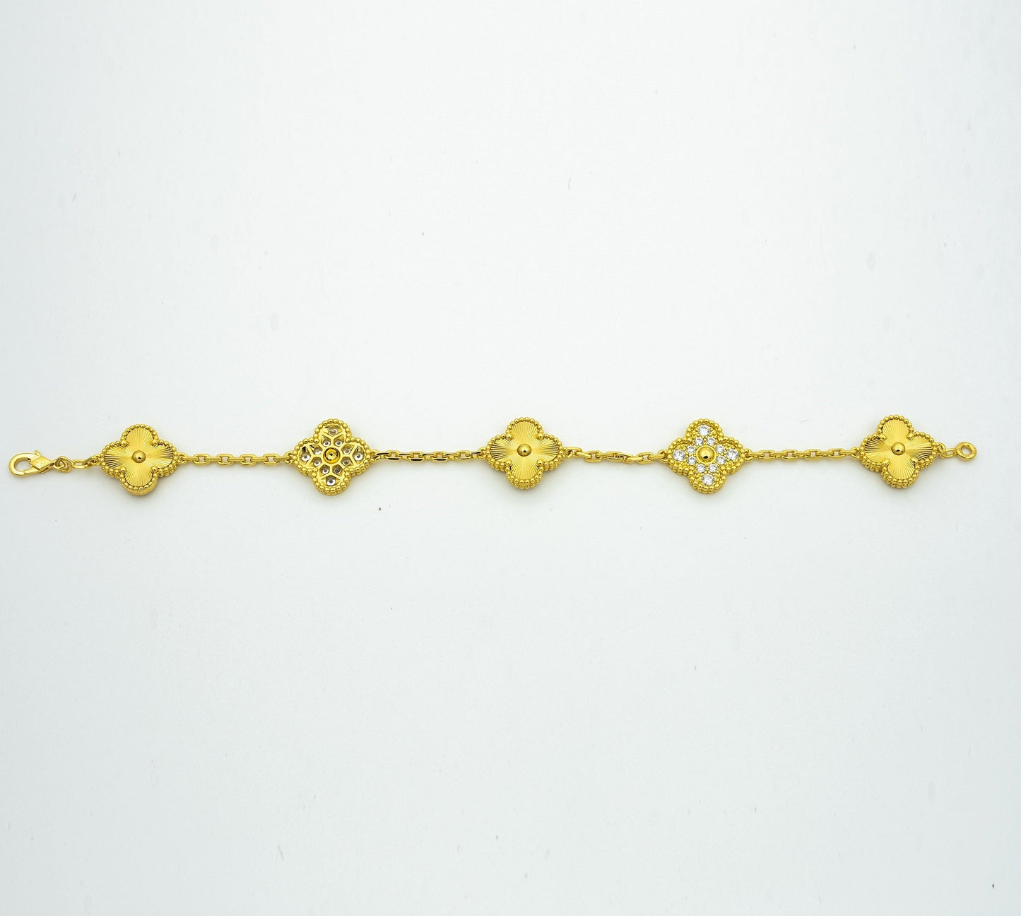 [Noble Jewelry]CLOVER BRACELET 5 MOTIFS GOLD DIAMOND