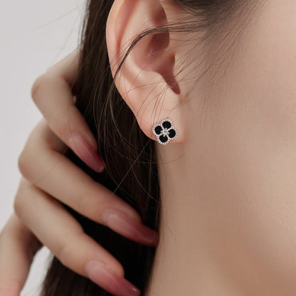 [Noble Jewelry]Four-Leaf Clover Flower Shape Exquisite Earrings