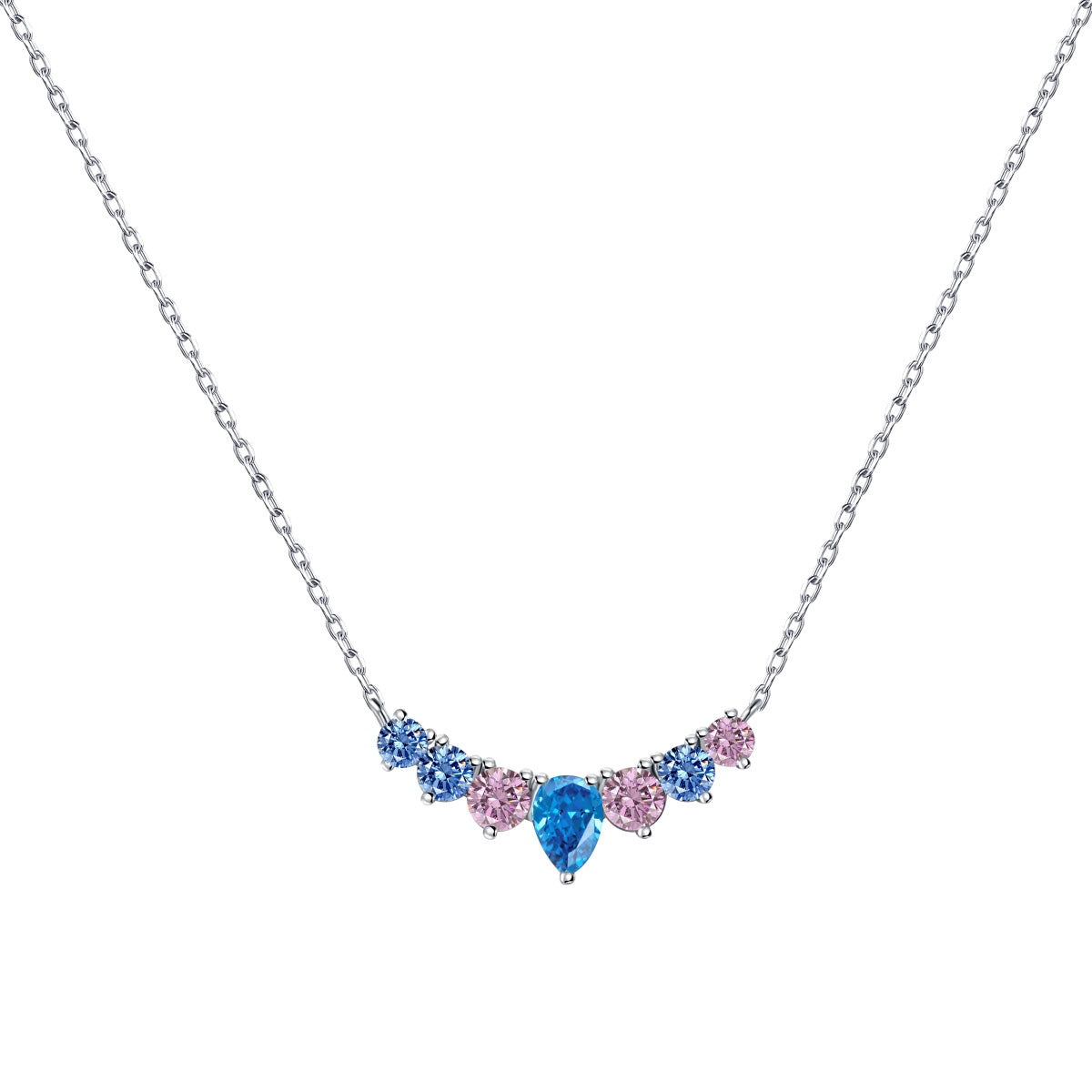 [Noble Jewelry]Dainty Colorful Heart Necklace