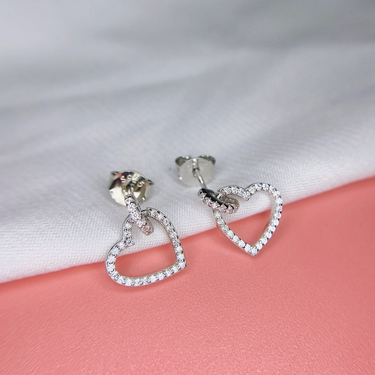 [Noble Jewelry]Dainty Heart Shape Earrings