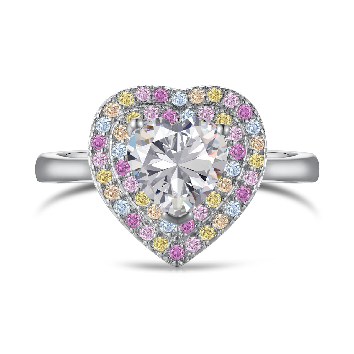 [Noble Jewelry]Delicate Ebullient Heart Shape Wedding Ring