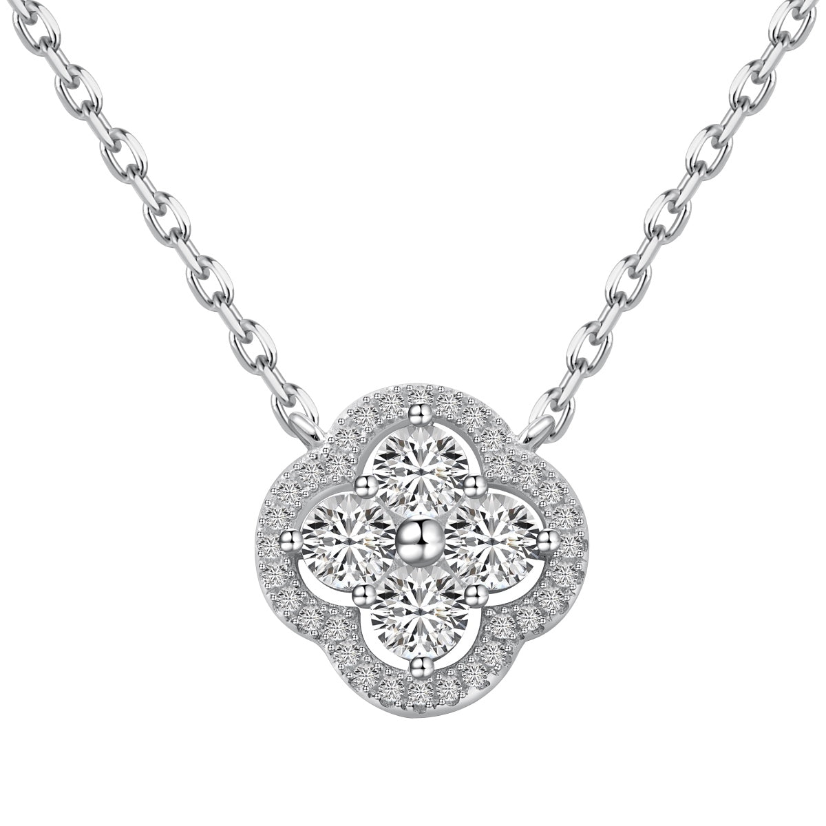 [Noble Jewelry]Exquisite Necklace With Four-Leaf Clover Flower Design