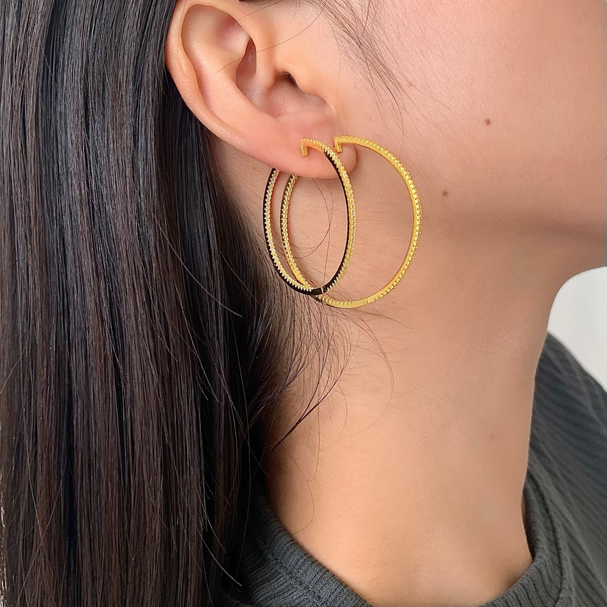 [Noble Jewelry]Popular Large Hoop Earrings