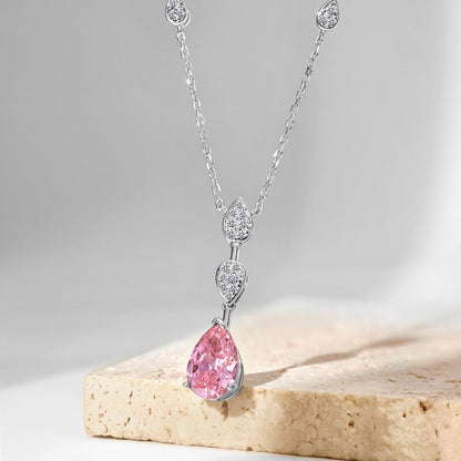 [Noble Jewelry]Dazzling Pear Cut Necklace