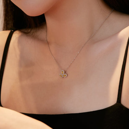 [Noble Jewelry]Elegant Flower Shape Pear Cut Necklace