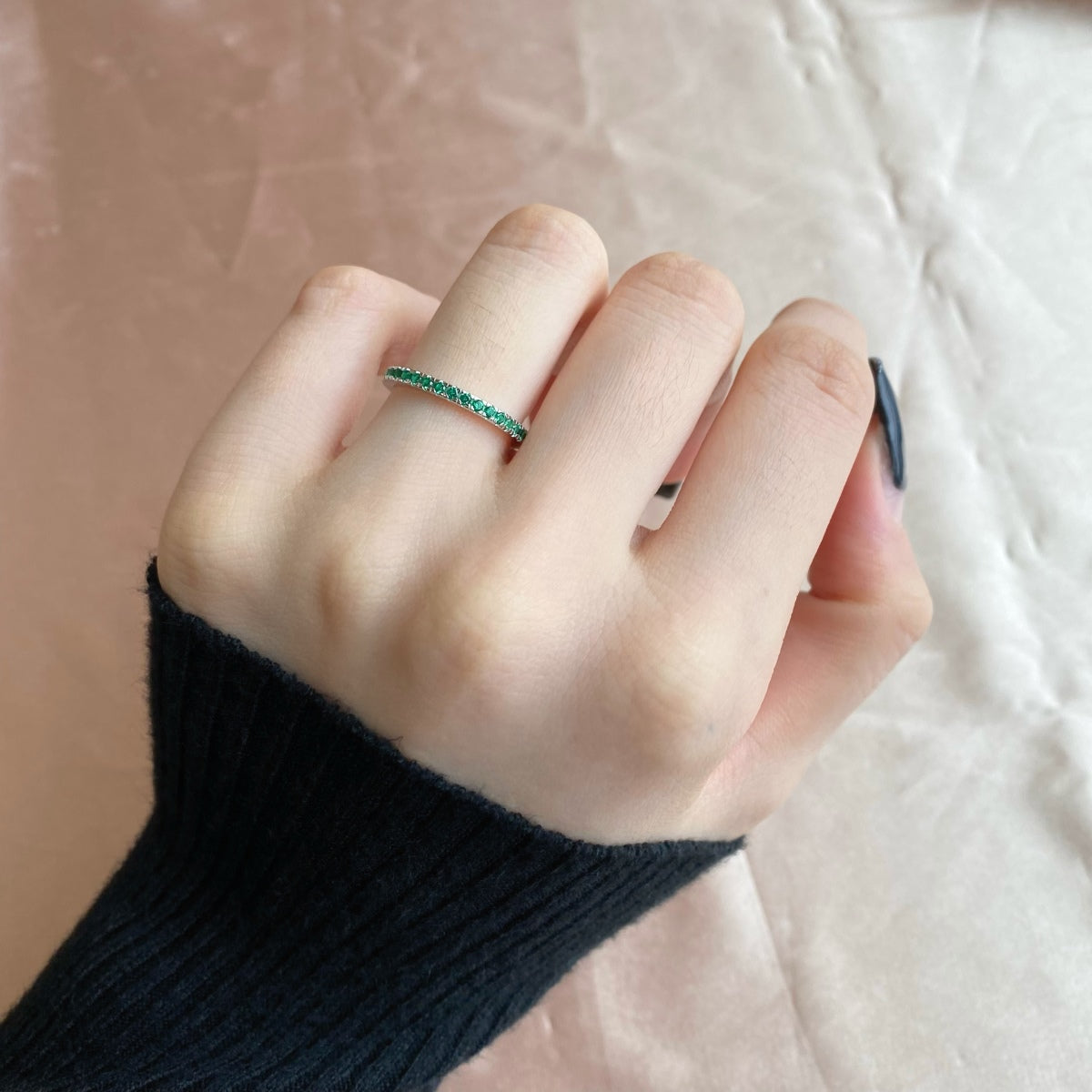 [Noble Jewelry]Delicate Sparkling Round Cut Daily Ring