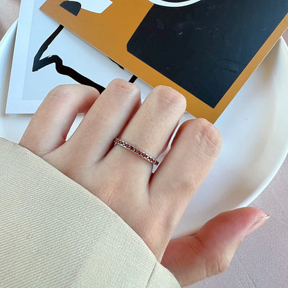 [Noble Jewelry]Delicate Sparkling Round Cut Daily Ring