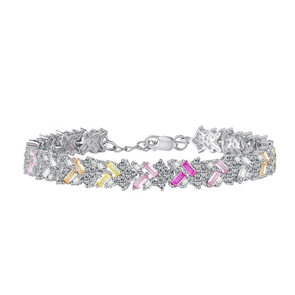 [Noble Jewelry]Dazzling Unique Multi Shape Daily Bracelet