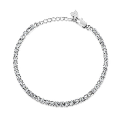 [Noble Jewelry]Sparkling Round Cut Daily Bracelet