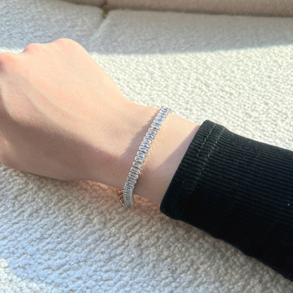 [Noble Jewelry]Exquisite Emerald Cut Daily Bracelet