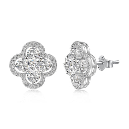 [Noble Jewelry]Lucky Four-Leaf Clover Exquisite Earrings