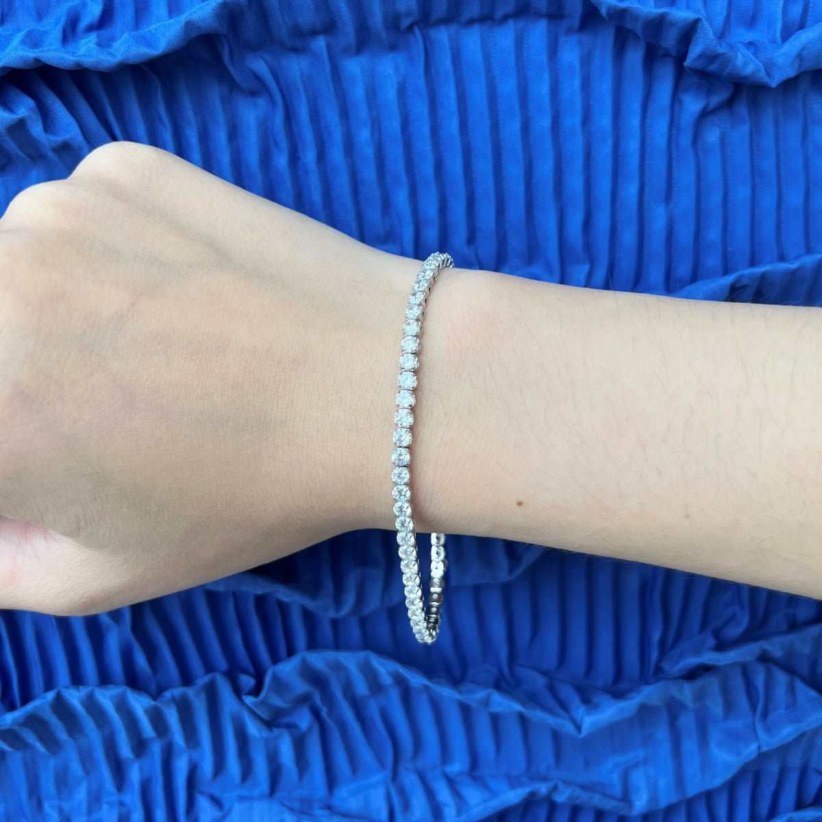 [Noble Jewelry]Sparkling Round Cut Daily Bracelet