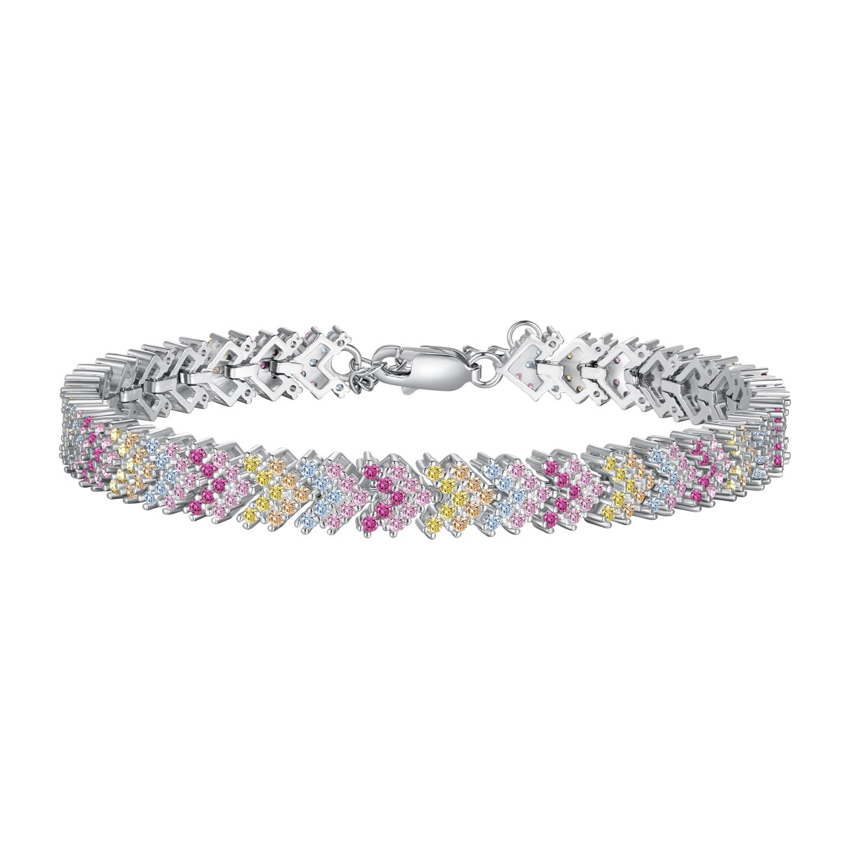 [Noble Jewelry]Ornate Sparkling Round Cut Party Bracelet