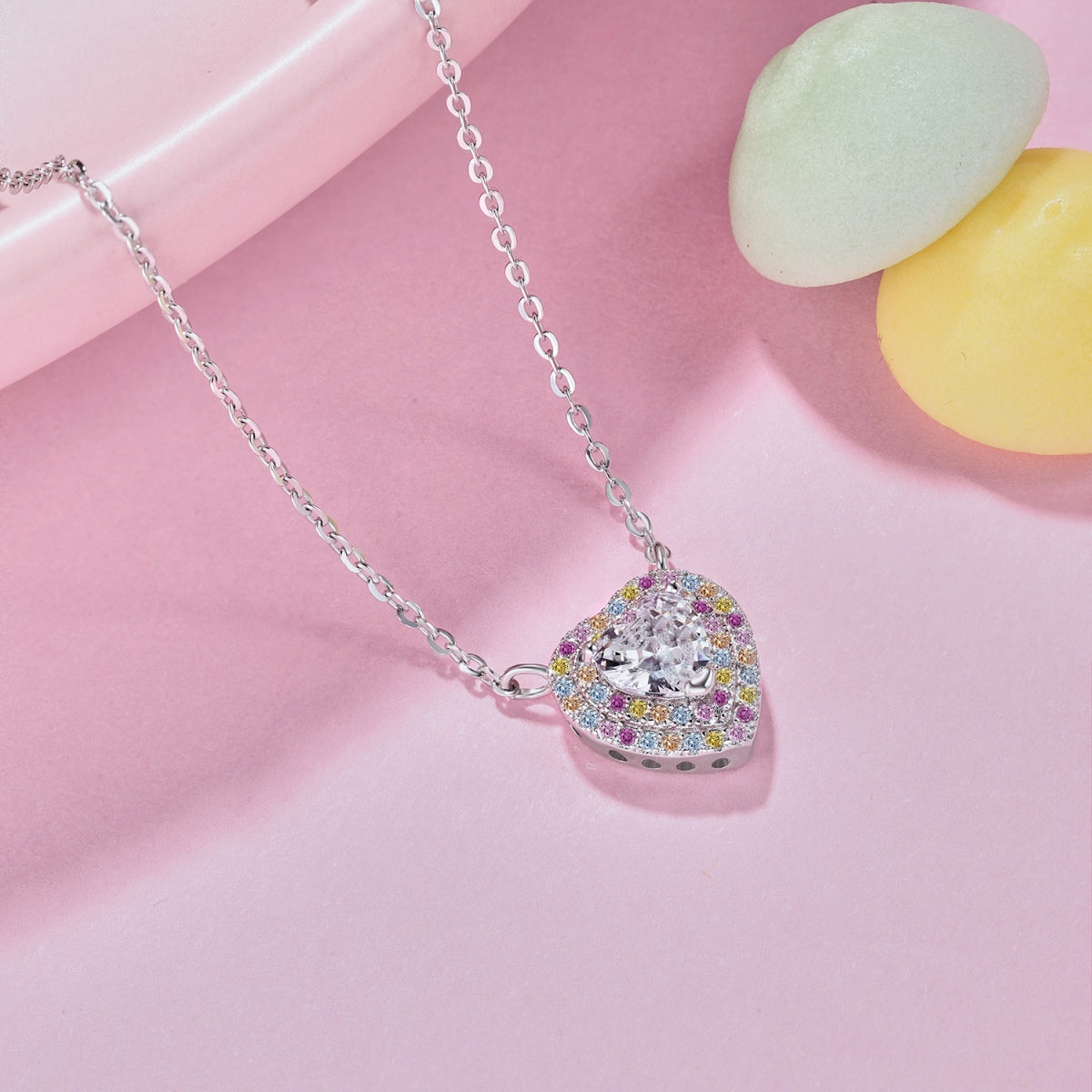 [Noble Jewelry]Exquisite Heart Shape Necklace