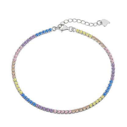 [Noble Jewelry]Dazzling Colorful Round Cut Daily Bracelet