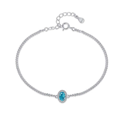 [Noble Jewelry]Exquisite Oval Shape Bracelet