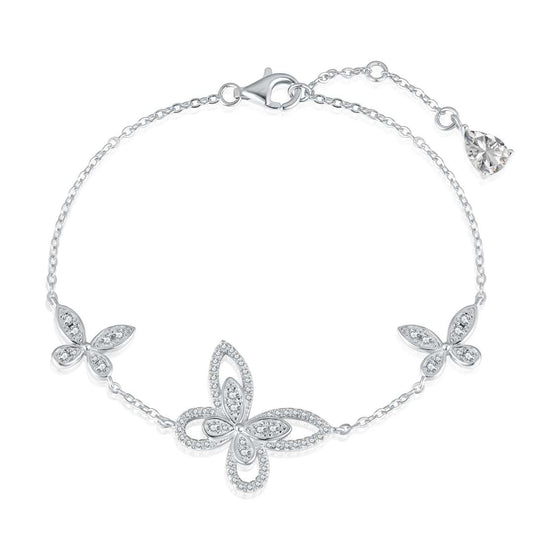 [Noble Jewelry]Delicate Butterfly Pendant Bracelet