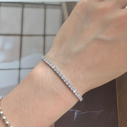 [Noble Jewelry]Sparkling Round Cut Daily Bracelet