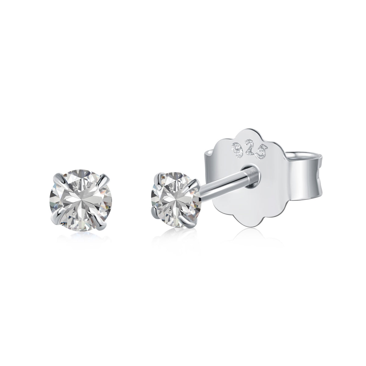 [Noble Jewelry]Delicate Solitaire Earrings