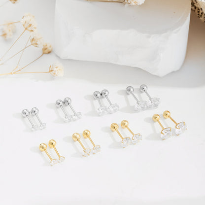 [Noble Jewelry]Unique U-Shaped Ear Bone Earrings