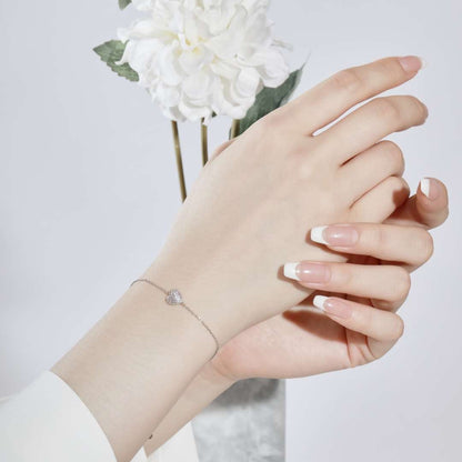 [Noble Jewelry]Heart-Shaped Gentle and Versatile Bracelet