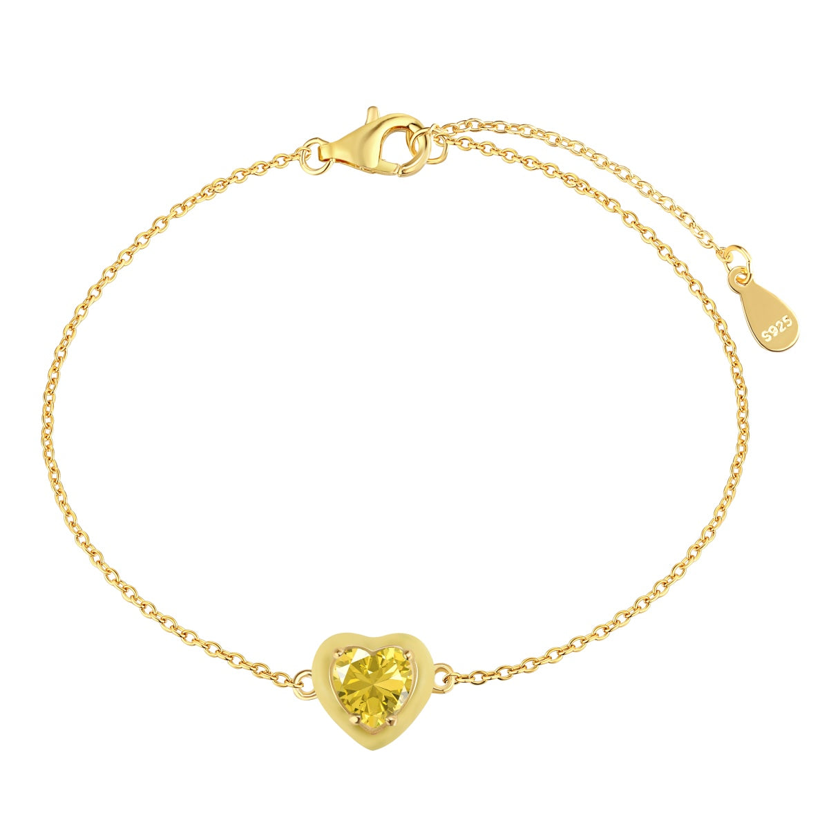 [Noble Jewelry]Sparkling Romantic Heart Shape Lover Bracelet