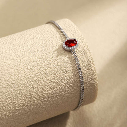 [Noble Jewelry]Exquisite Oval Shape Bracelet