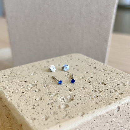 [Noble Jewelry]Delicate Solitaire Earrings