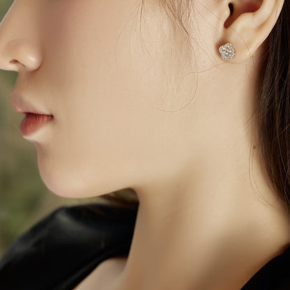 [Noble Jewelry]Four-Leaf Clover Flower Shaped Earrings