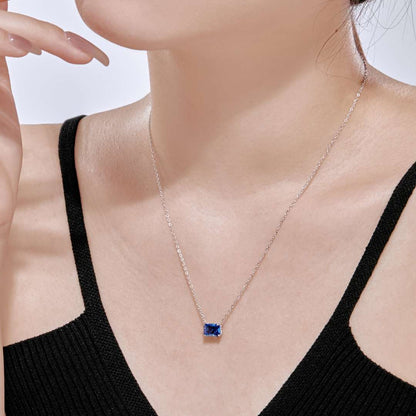 [Noble Jewelry]Luxurious Square Shape Colorful Necalack