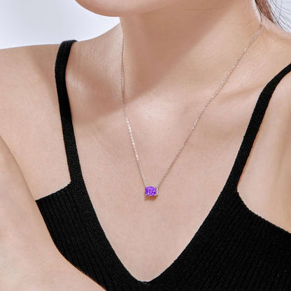 [Noble Jewelry]Luxurious Square Shape Colorful Necalack