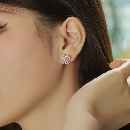 [Noble Jewelry]Lucky Four-Leaf Clover Exquisite Earrings