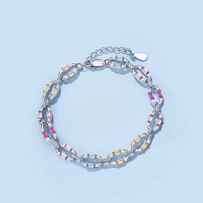 [Noble Jewelry]Dazzling Colorful Daily Bracelet