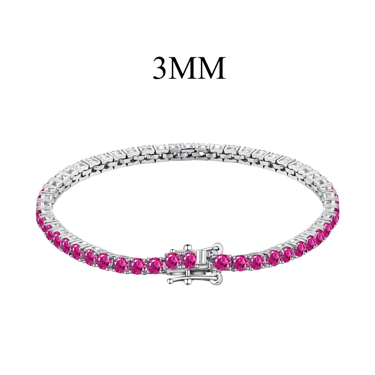 [Noble Jewelry]Radiant Colorful Round Cut Party Bracelet