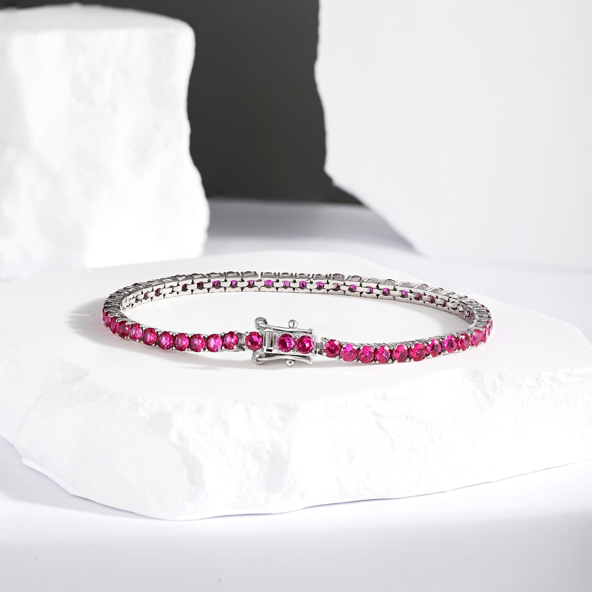 [Noble Jewelry]Radiant Colorful Round Cut Party Bracelet