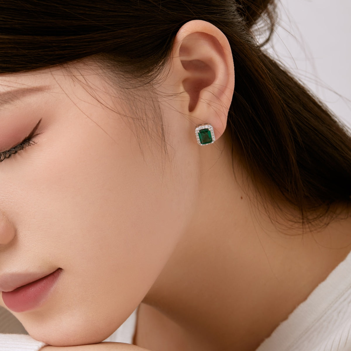 [Noble Jewelry]Luxurious Dainty Emerald Cut Banquet Earrings