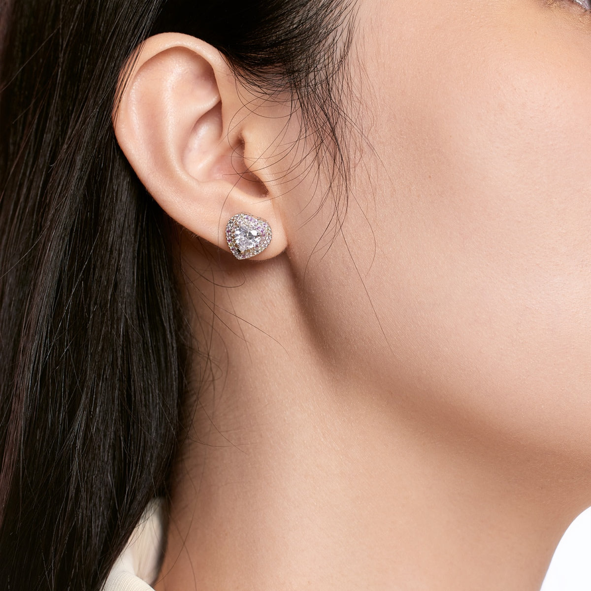 [Noble Jewelry]Dazzling Heart Shape Lover Earrings